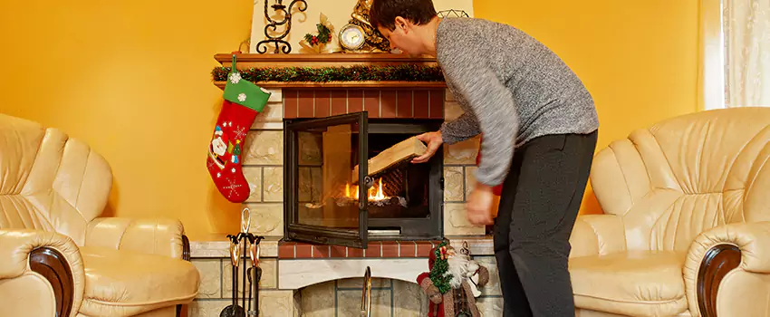 Rusted Metal Fireplace Restoration in Oceanside, New York